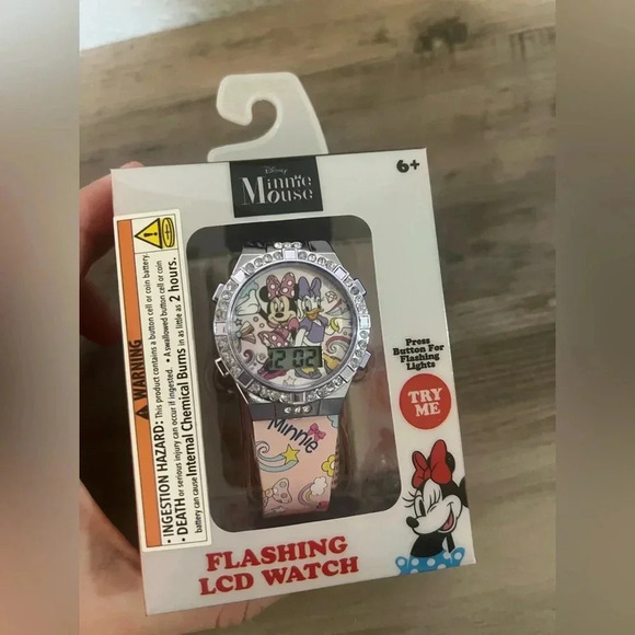 Disney Minnie Mouse&Daisy Unisex Child LCD Watch, Printed Silicone Strap,NWT - Picture 4 of 6